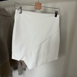 Tobi White Asymmetrical Pencil Skirt